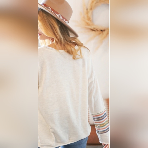 Cream Embroidered Pocket Design Top - Picture 4 of 4